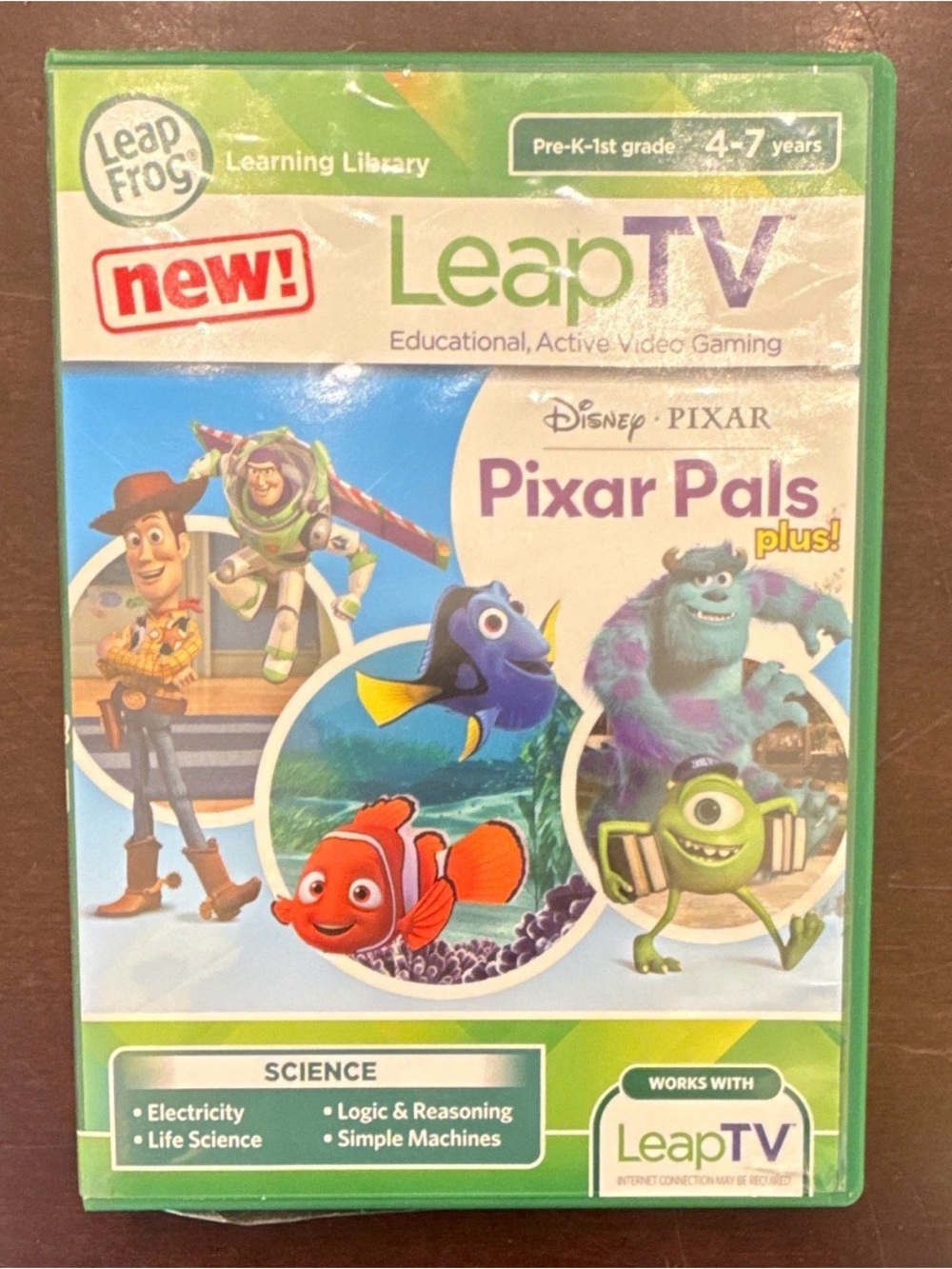 LeapFrog LeapTV Pixar Pals Kids Educational Game - Green